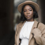 fashionable woman model posing